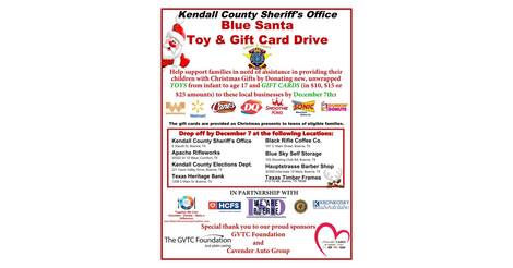 KCSO Blue Santa Toy Drive 11 07 2021 Press Releases Kendall